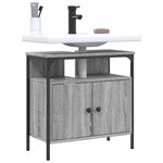vidaXL Armoire lavabo de salle de bain sonoma gris 60x30x60 cm