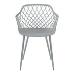 Lot de 2 chaises de salle à manger salon design moderne cuisine 82 x 56 x 52 cm gris clair 03_0009624