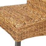vidaXL Chaises à manger lot de 2 bois solide de manguier et abaca