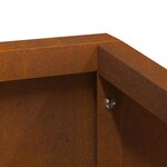 vidaXL Planteur 80x80x50 cm en acier résistant aux intempéries
