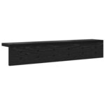 vidaXL Porte-manteau mural avec étagère Chêne noir 60 x 10.5 x 10.5 cm