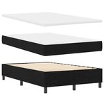 vidaXL Lit à ressorts avec matelas Noir 120 x 200 cm tissu