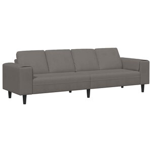 vidaXL Sofa en tissu Gris clair 208 cm Tissu en velours côtelé