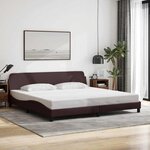 vidaXL Cadre de lit Dover marron foncé 200x200 cm tissu