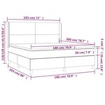vidaXL Sommier à lattes de lit avec matelas Marron foncé 180x200 cm
