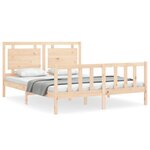 vidaXL Cadre de lit sans matelas 160x200 cm bois massif de pin