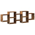 vidaXL Étagère murale vieux bois 129x18x42 cm bois d'ingénierie