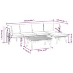 vidaXL Salon de jardin 6 Pièces avec coussins Bois d'acacia solide