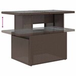 vidaXL Ensemble de canapé de jardin 6 Pièces Marron et rouge polyrotin