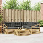 vidaXL Ensemble de canapés d'extérieur 5 pc Blanc et anthracite