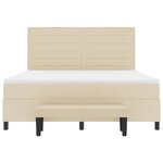 vidaXL Lit à ressorts avec coussin Crème 180 x 200 cm tissu