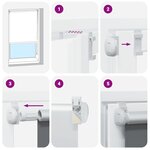 vidaXL Store enrouleur occultant blanc cassé 85x130cm largeur du tissu