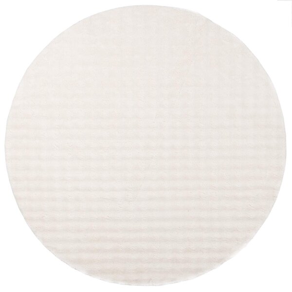 vidaXL Tapis de surface Rond HUARTE Crème Ø 160 CM Polyester