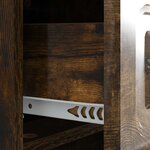 vidaXL Cabinet de chevet Chêne fumé 43 x 41 x 63 5 cm
