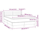 vidaXL Sommier à lattes de lit avec matelas Bleu 140x200 cm Tissu