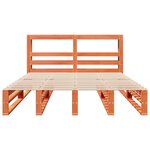 vidaXL Cadre de lit sans matelas cire marron 135x190cm bois pin massif