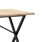 vidaXL Table à manger cadre en X 140x80x75 5 cm bois pin massif acier