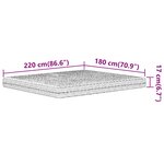 vidaXL Matelas en mousse blanc 180x220 cm dureté H2 H3