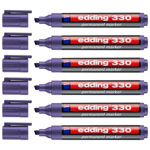 Marqueur Permanent 330 Violet Pointe Biseautée 1-5 mm x 6 EDDING
