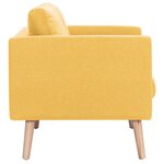 vidaXL Canapé à 2 places tissu jaune