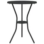 Ensemble de Bistro 3 Pièces vidaXL Noir en Aluminium