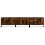 vidaXL Meuble TV chêne fumé 180x35x41 cm bois d'ingénierie