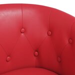 vidaXL Chaise cabriolet rouge similicuir
