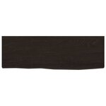 vidaXL Étagère murale marron foncé 60x20x2 cm bois chêne massif traité