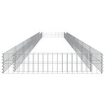 vidaXL Lit surélevé à gabion Acier galvanisé 800x100x20 cm