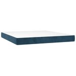 vidaXL Sommier à lattes de lit et matelas Bleu foncé 180x200cm Velours