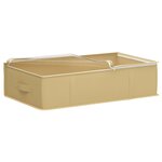 vidaXL Boîte de rangement avec fenêtre transparente 2 Pièces Crème