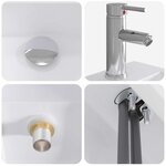 vidaXL Lavabo de salle de bains Chrome 45 5 x 25 5 x 13 cm métal