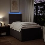vidaXL Sommier à lattes de lit avec matelas Marron foncé 120x200 cm