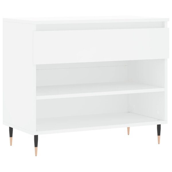 vidaXL Armoire à chaussures Blanc 70x36x60 cm Bois d'ingénierie