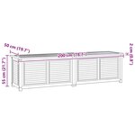 vidaXL Boîte de rangement jardin et sac 200x50x55 cm bois massif teck