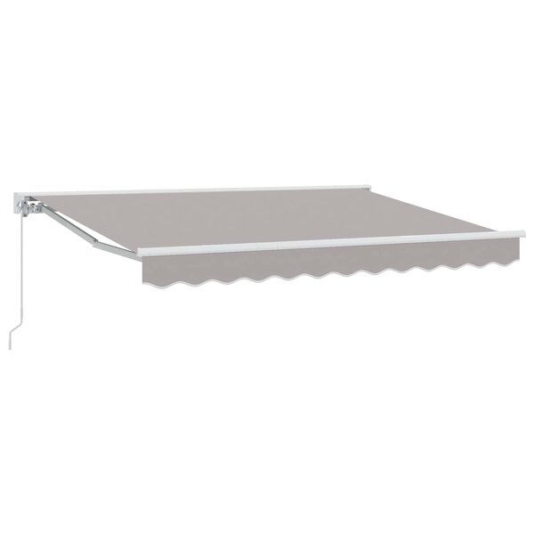 vidaXL Auvent rétractable manuel Gris clair 3 x 2 5 m