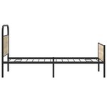 vidaXL Cadre de lit sans matelas 100x200 cm chêne sonoma