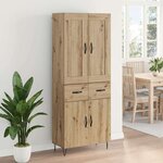 vidaXL Haut Armoire avec tiroir Chêne artisanal 69 5 x 34 x 180 cm