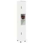 vidaXL Cabinet de salle de bain Blanc brillant 30 x 35 x 192 cm