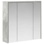 vidaXL Armoire Miroir de Salle de Bain Gris béton 63 5 x 16 x 62 5 cm