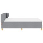 Lit à ressort vidaXL avec matelas - Gris clair  140x200 cm  Tissu