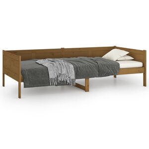 vidaXL Lit de jour sans matelas marron miel bois pin massif 90x190 cm