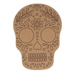 Forme en bois Silhouette Tête De Mort 15x11x0 5 cm