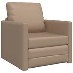 vidaXL Canapé-lit au sol 2-en-1 Cappuccino 74x77x81 cm Faux cuir