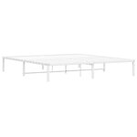 vidaXL Cadre de lit métal sans matelas blanc 180x200 cm