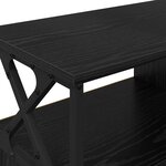 vidaXL Meuble TV Chêne noir 90 x 33 x 45 cm Bois d'ingénierie et acier
