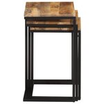 vidaXL Tables gigognes 3 Pièces bois massif d'acacia