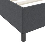 Lit vidaXL Gris foncé 90x200 cm en tissu velours