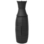 vidaXL Mobilier de bistro 3 Pièces avec coussins Résine tressée Noir