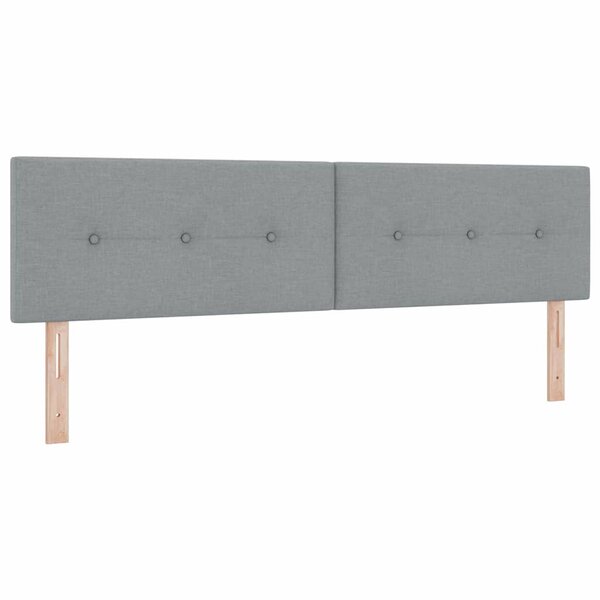 vidaXL Tête de lit LED avec tête de lit Gris clair 180 cm Polyester